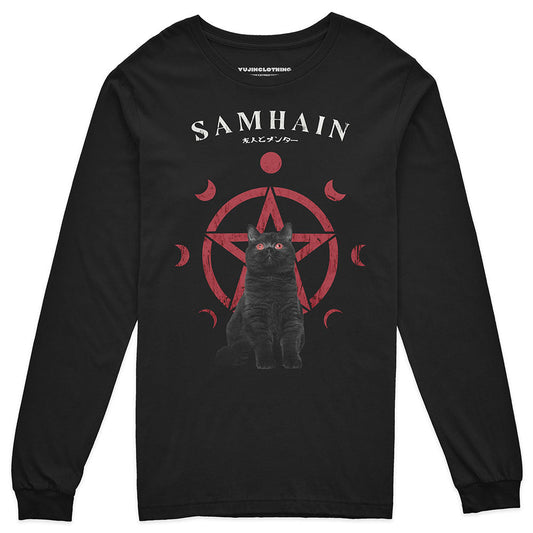 Camiseta de manga larga Samhain Cat