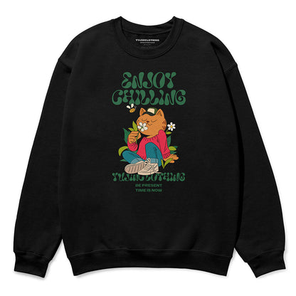 Sudadera con capucha "Disfruta del relax del gato"