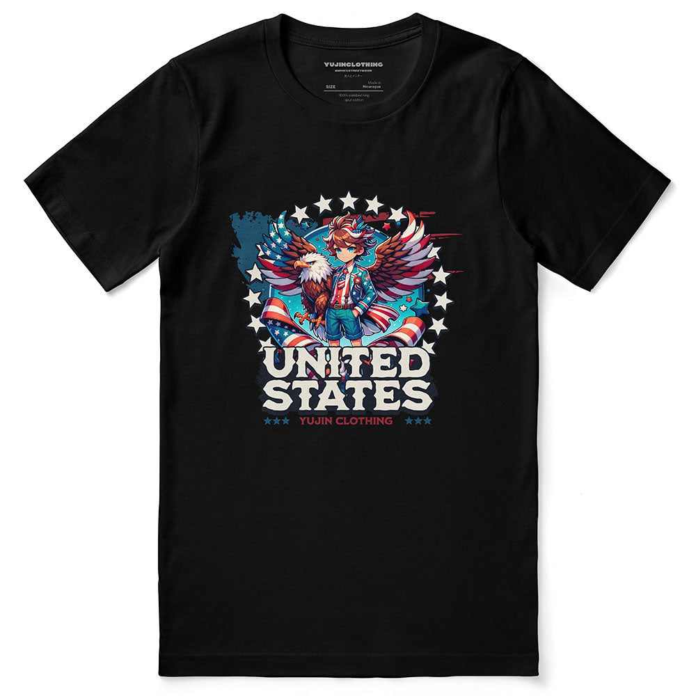 July 4th Eagle And Boy T-Shirt