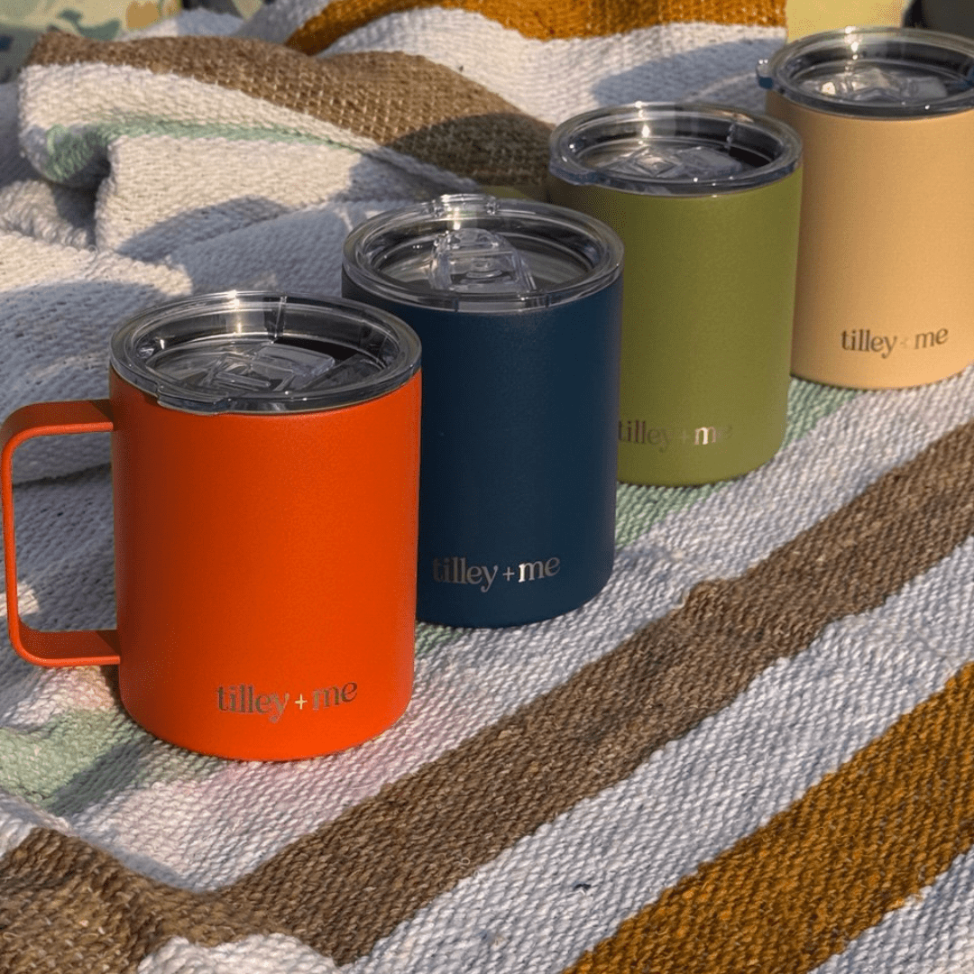 Camping Mug Stainless Steel Tumbler – Insulated Hot and Cold Beverage Mug - Lolomo!