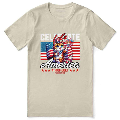 Celebrate 4th July Cat T-Shirt
