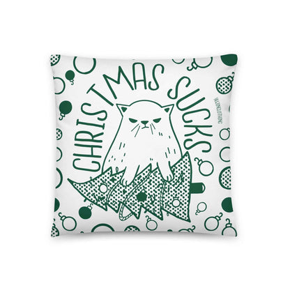 Christmas Sucks Cat Pillow