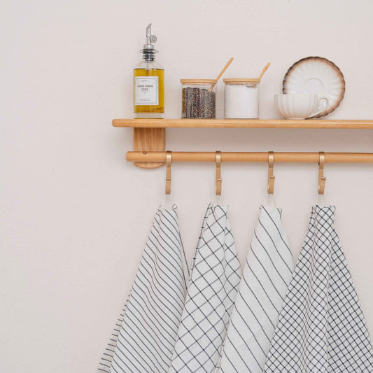 Stripe & Check Kitchen Towel Set