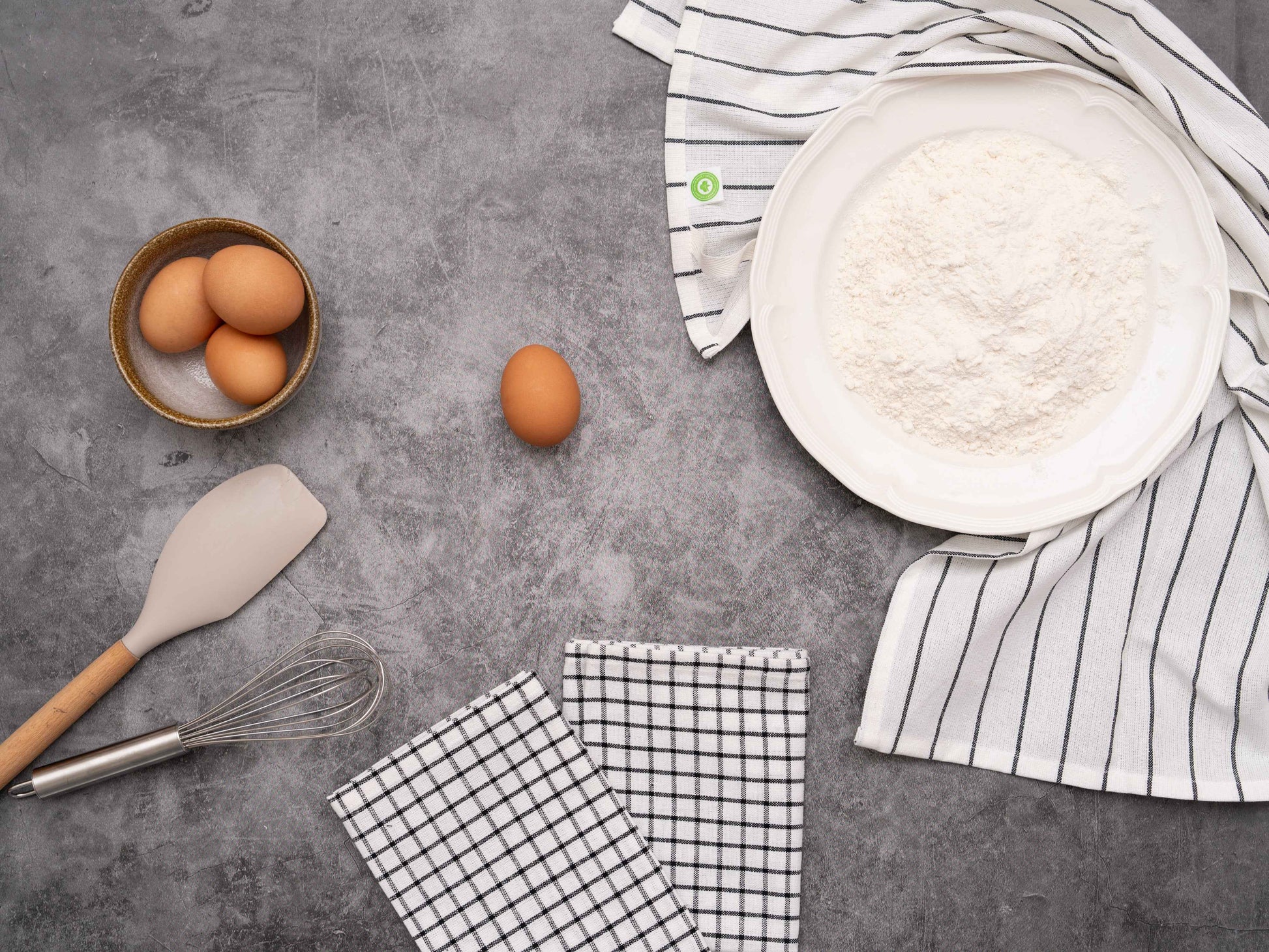 Stripe & Check Kitchen Towel Set