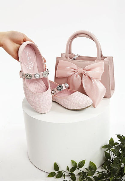 Noyama Charms Embellished Tweed Mary Janes