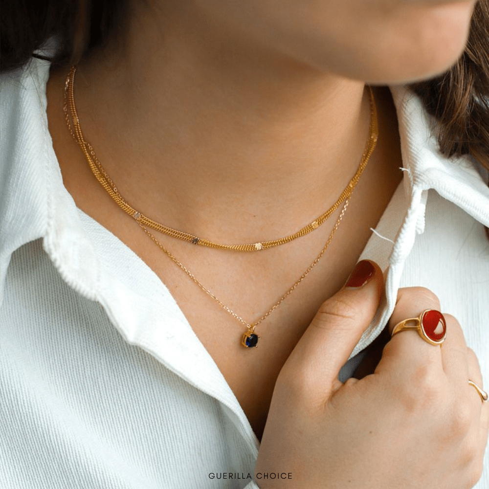 DACEY BLUE NECKLACE - Lolomo!