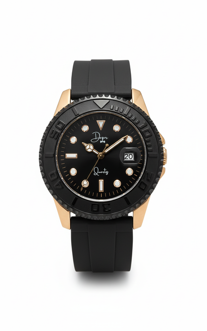 Minimalist Quartz Men's Watch - The Dark Night by Dapr