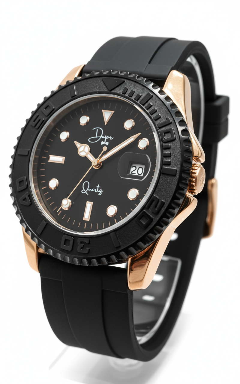 Minimalist Quartz Men's Watch - The Dark Night by Dapr