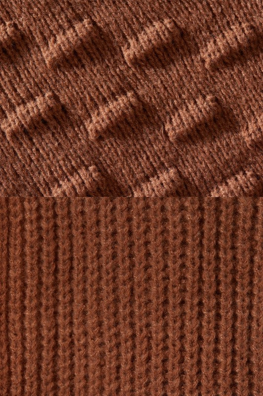 Plus Oversized Pompom Sleeve Cardigan