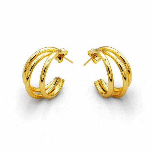 ELISE CHARM GOLD EARRINGS