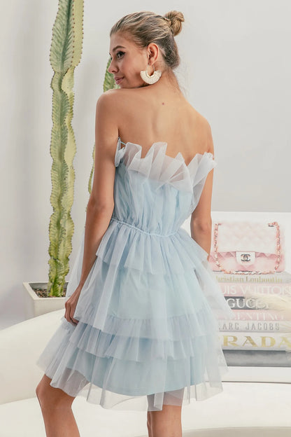 BiBi Sleeveless Layered Organza Dress