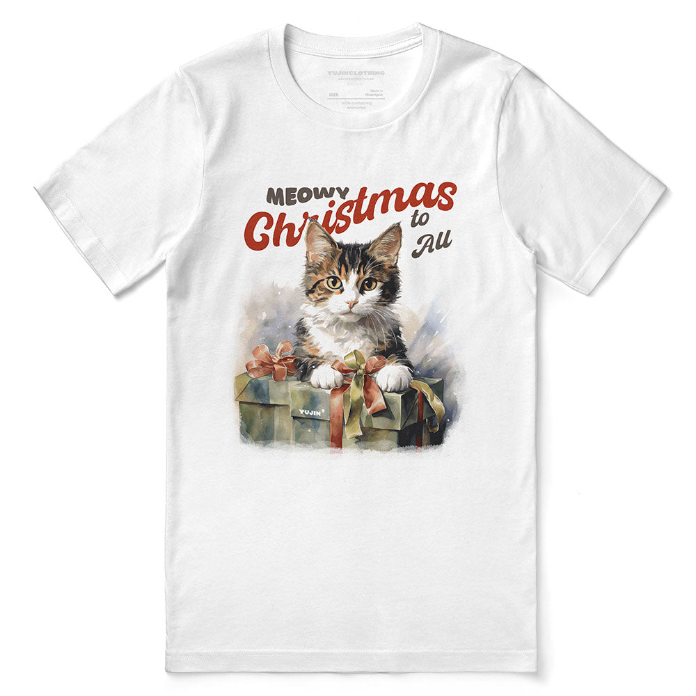 Camiseta navideña Miau