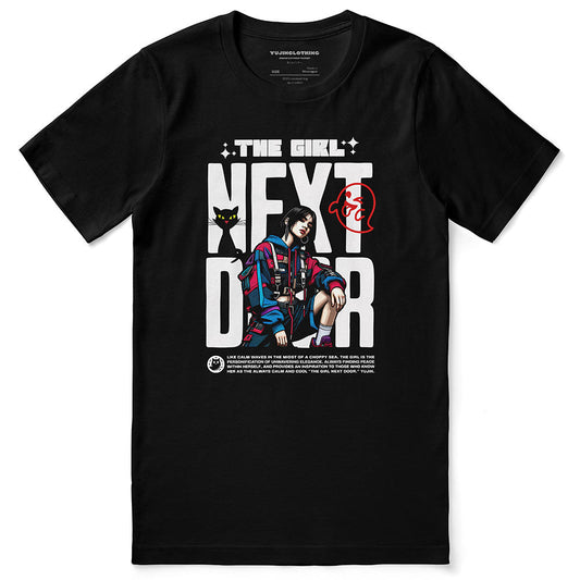 Camiseta del gato de la chica de al lado