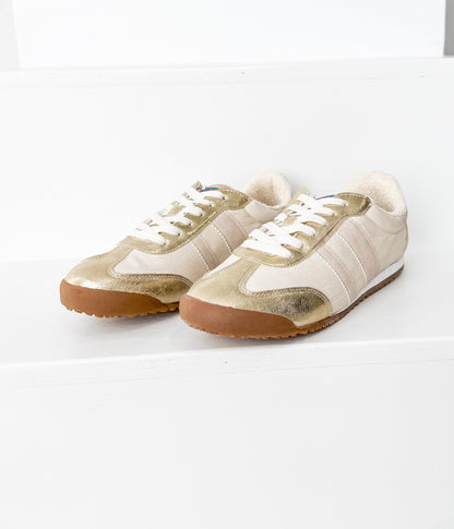 Madrid Sneaker in Beige/Gold