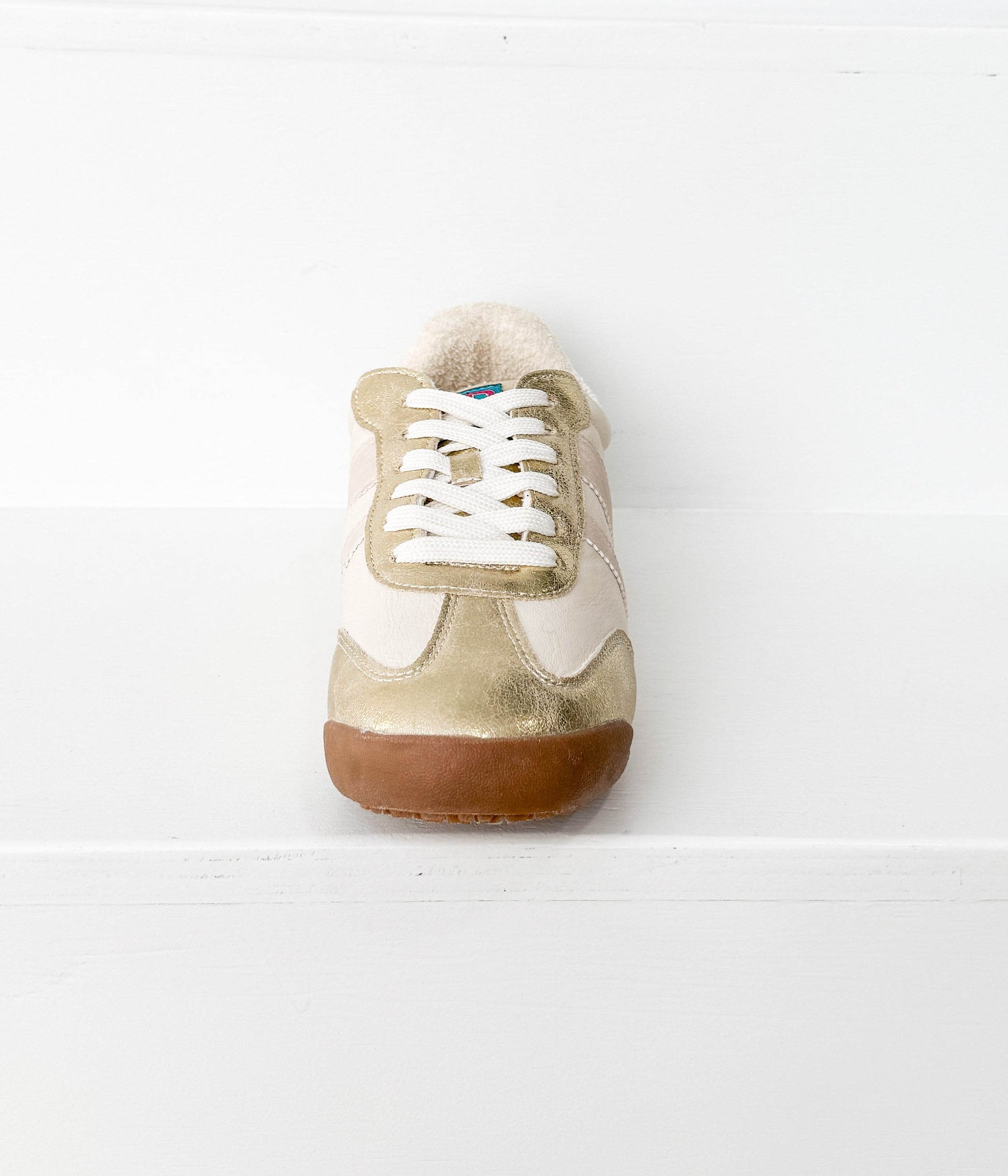 Madrid Sneaker in Beige/Gold