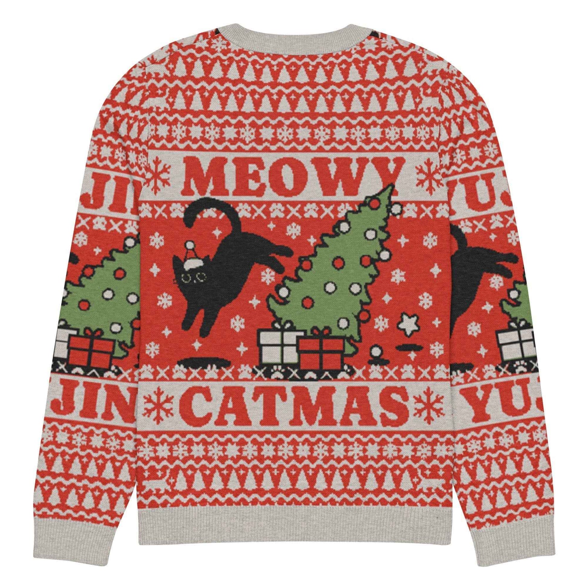 Meowy Catmas Cat Christmas Ugly Sweatshirt