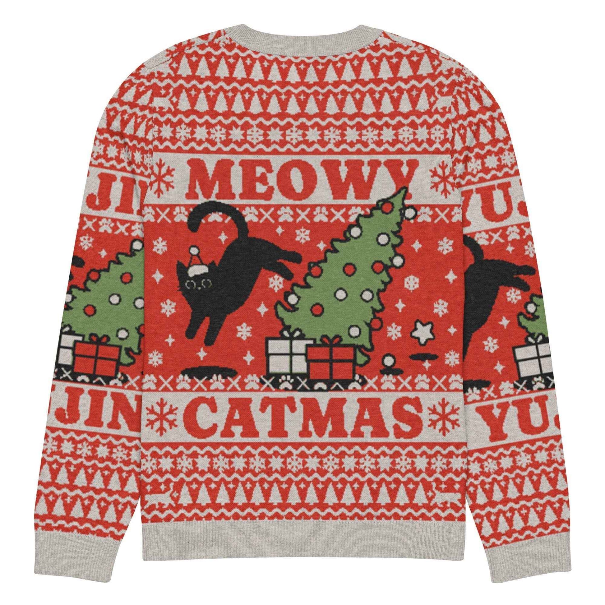 Meowy Catmas Cat Christmas Ugly Sweatshirt