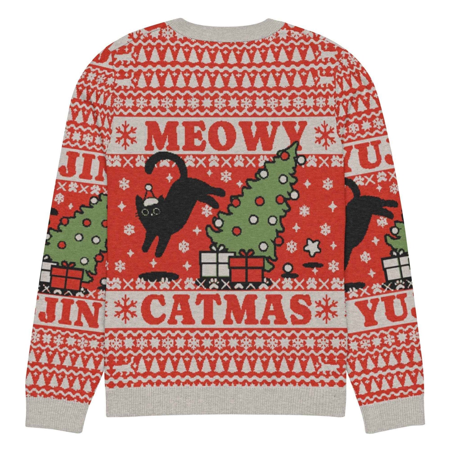 Meowy Catmas Cat Christmas Ugly Sweatshirt