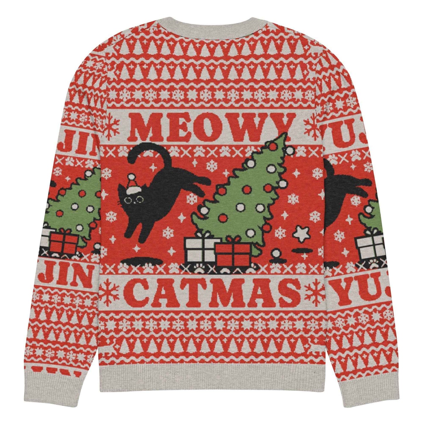 Meowy Catmas Cat Christmas Ugly Sweatshirt