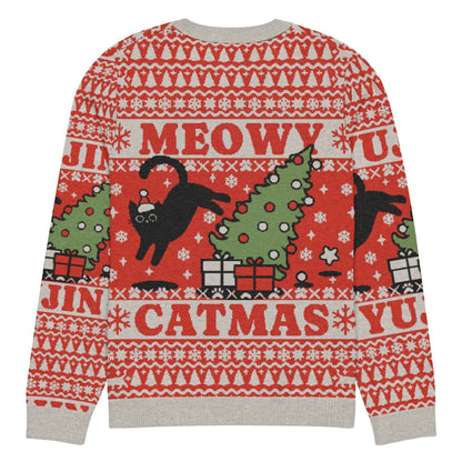 Meowy Catmas Cat Christmas Ugly Sweatshirt