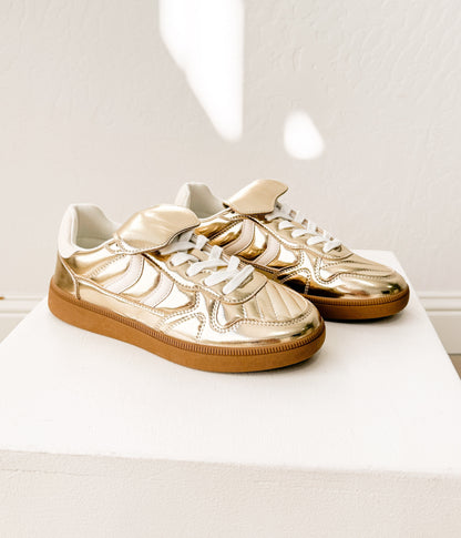 Milan Metallic Sneaker in Gold
