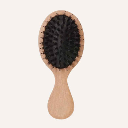 Mini Detangle Bamboo Travel Hairbrush – Compact & Gentle on Hair