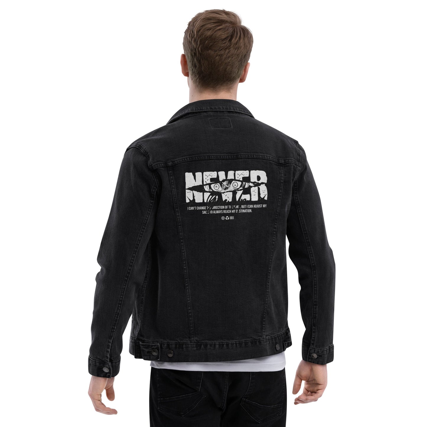 Never Give Up Denim Jacket - Lolomo!