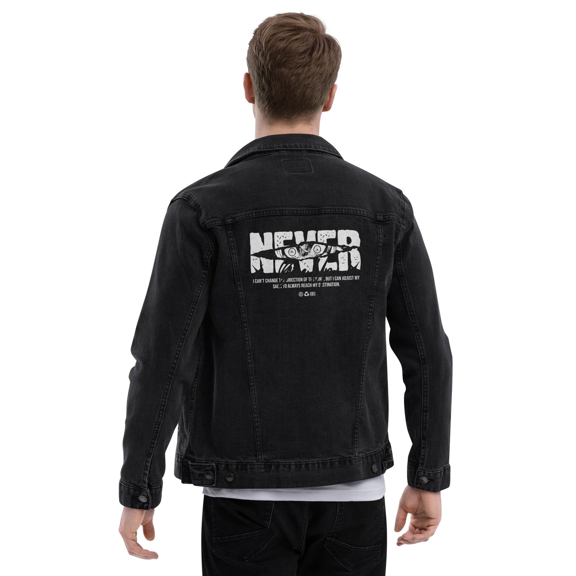 Never Give Up Denim Jacket - Lolomo!