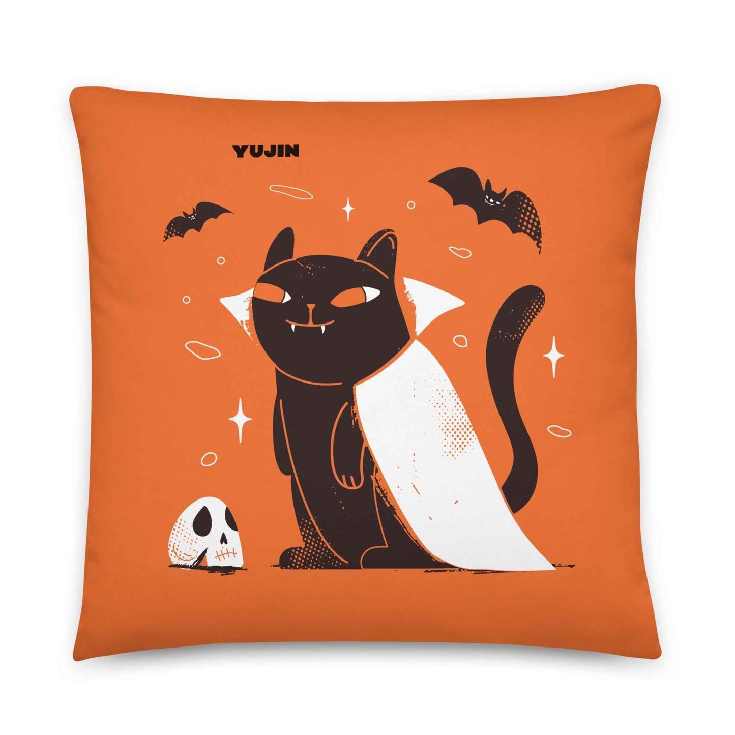 Night Cat Halloween Pillow