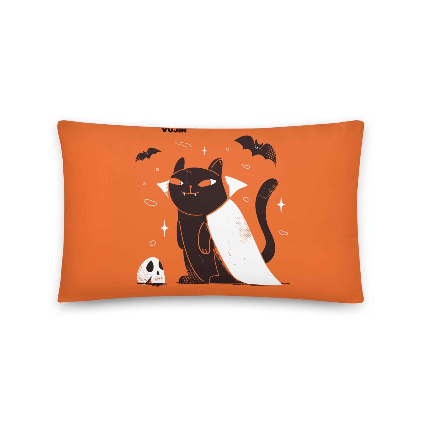 Night Cat Halloween Pillow