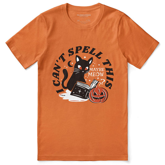 Camiseta "No puedo deletrear gato"