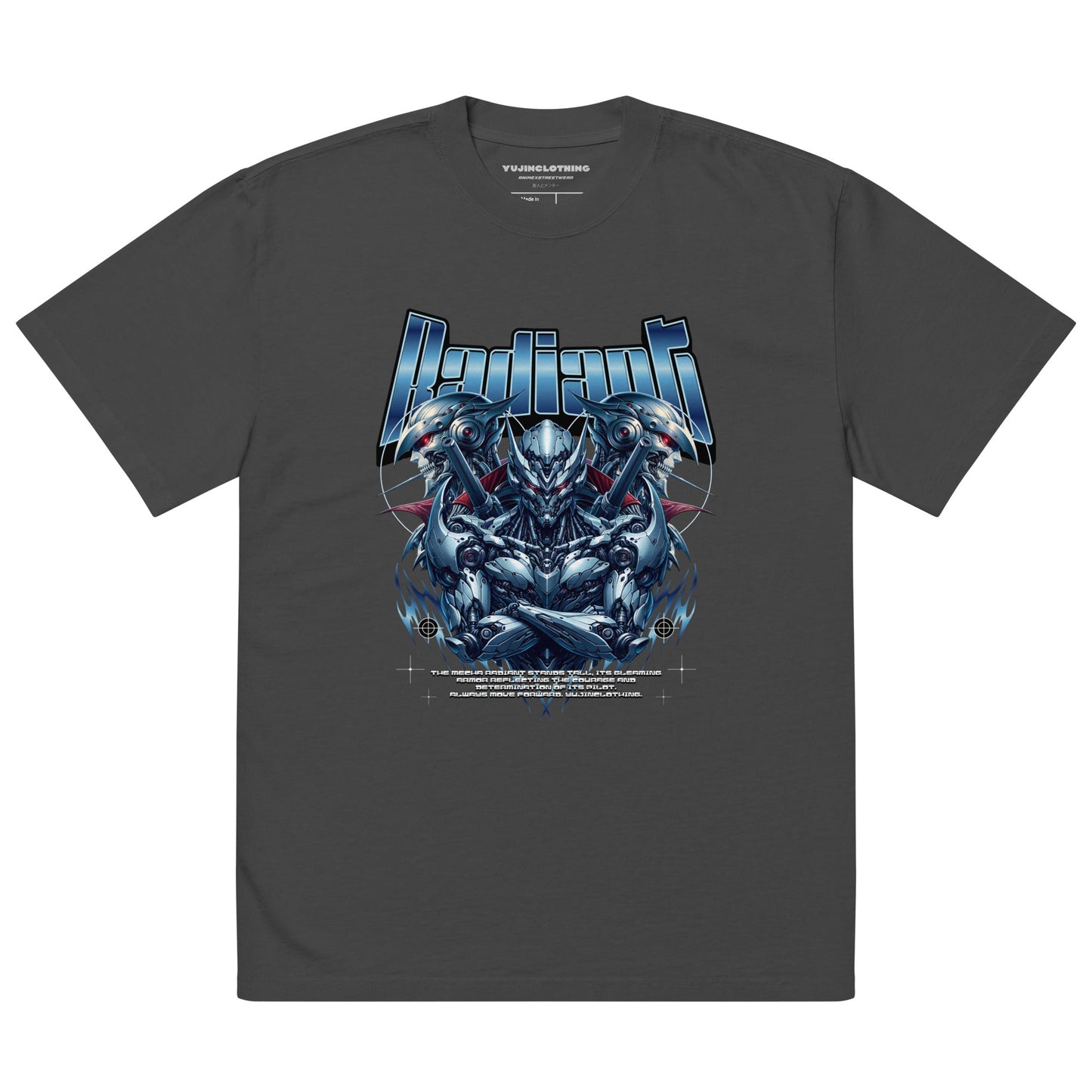 Camiseta descolorida de gran tamaño radiante