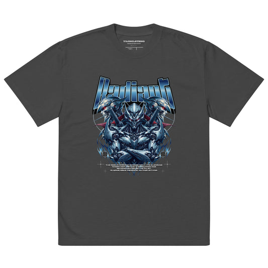 Camiseta descolorida de gran tamaño radiante