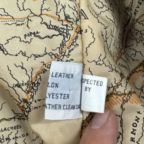 Vintage Deerskin Leather Jacket Men's 3XL Brown Long Sleeve Outdoor Full Zip