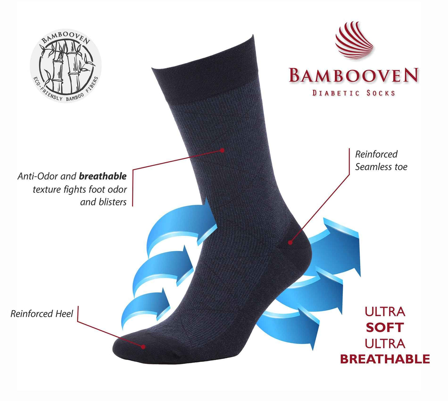 Men’s Bamboo Dress & Trouser Socks 6-Pack - 635