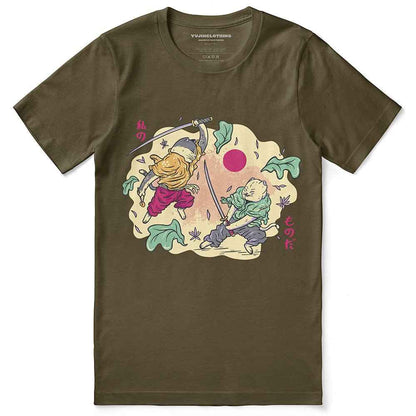 Samurai Cat Fight T-Shirt