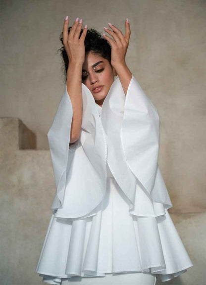 Sesta Italian Design White Gabardine Shirt