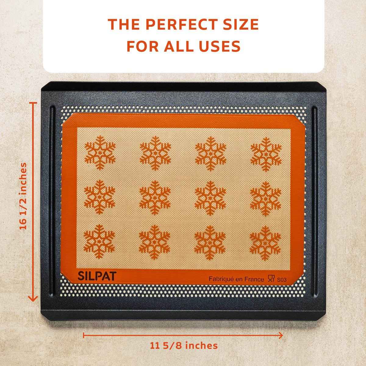 Silpat Snowflake Half Size Baking Mat - Limited Edition