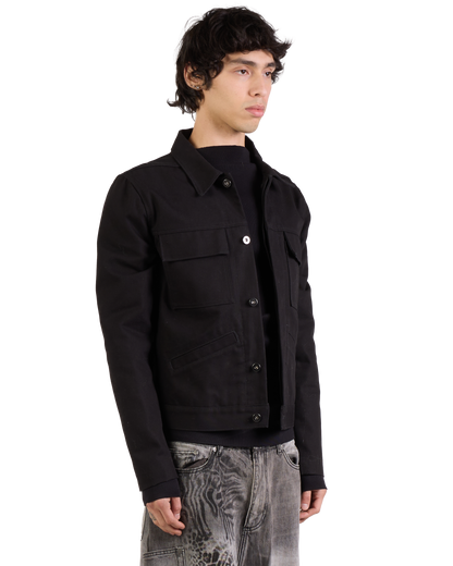 BLACK UTILITY WORK JACKET