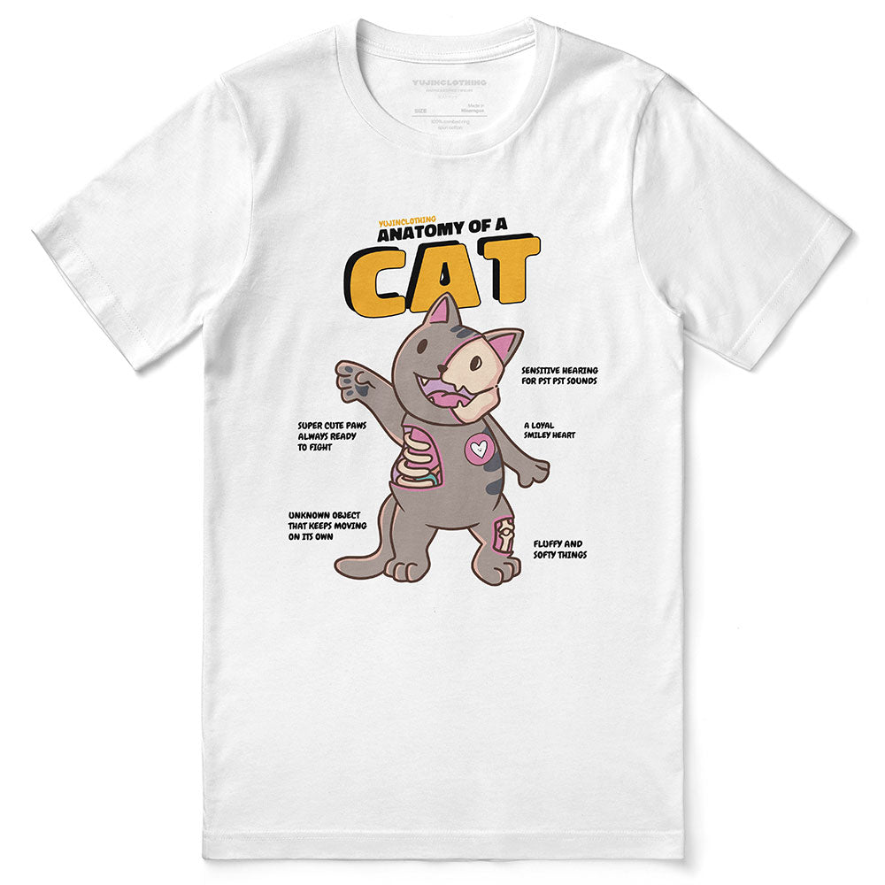 Camiseta de anatomía del gato