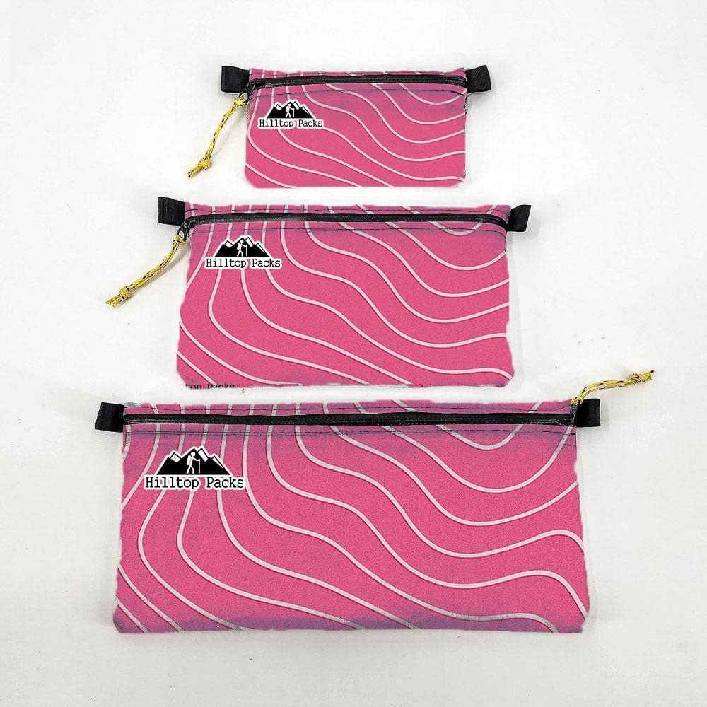 Zipper Pouches TOPO Patterns Ultralight D50T fabric