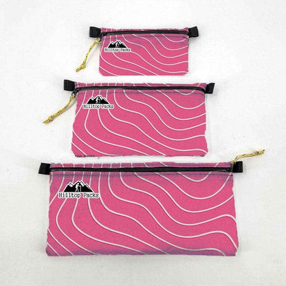Zipper Pouches TOPO Patterns Ultralight D50T fabric