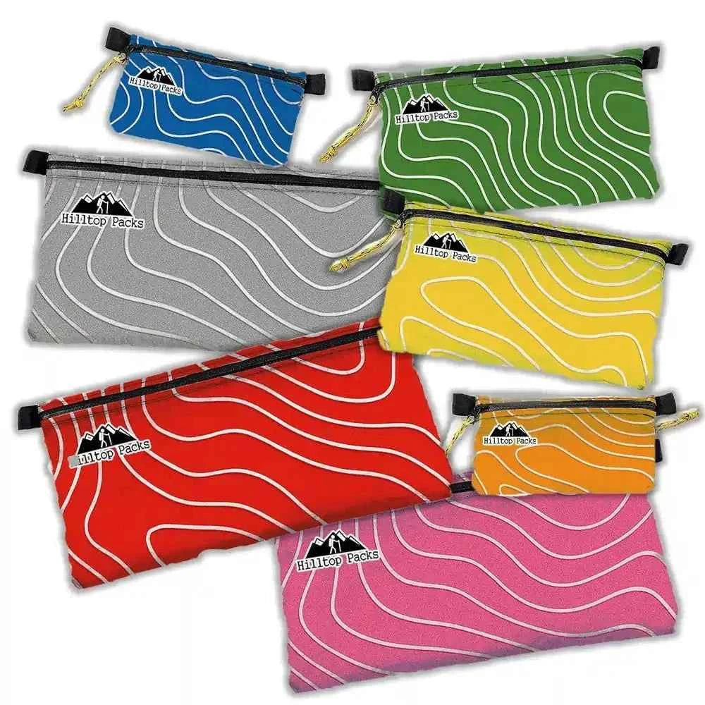 Zipper Pouches TOPO Patterns Ultralight D50T fabric